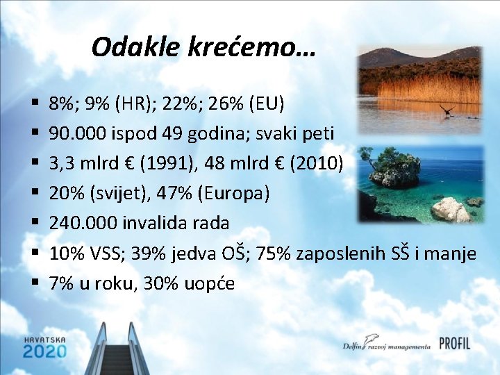 Odakle krećemo… § § § § 8%; 9% (HR); 22%; 26% (EU) 90. 000