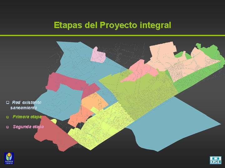 Etapas del Proyecto integral q Red existente saneamiento q Primera etapa q Segunda etapa