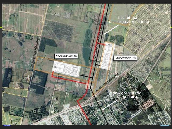 1 era etapa – descarga al A° Pando descarga al Río de la Plata