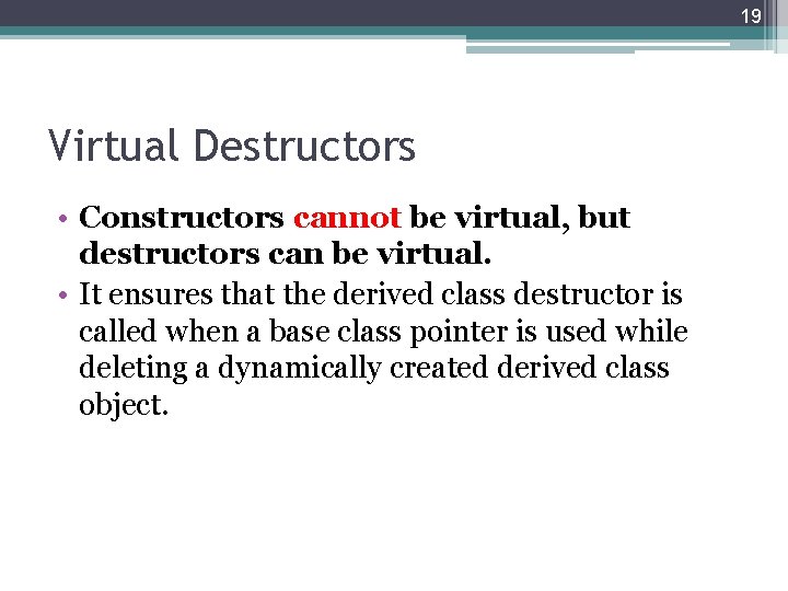 1 Polymorphism Virtual Functions 2 Polymorphism in C