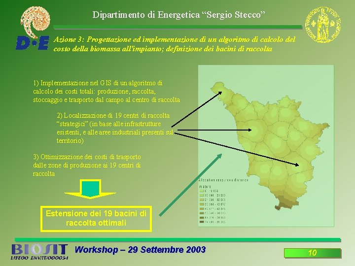 Dipartimento di Energetica “Sergio Stecco” Azione 3: Progettazione ed implementazione di un algoritmo di
