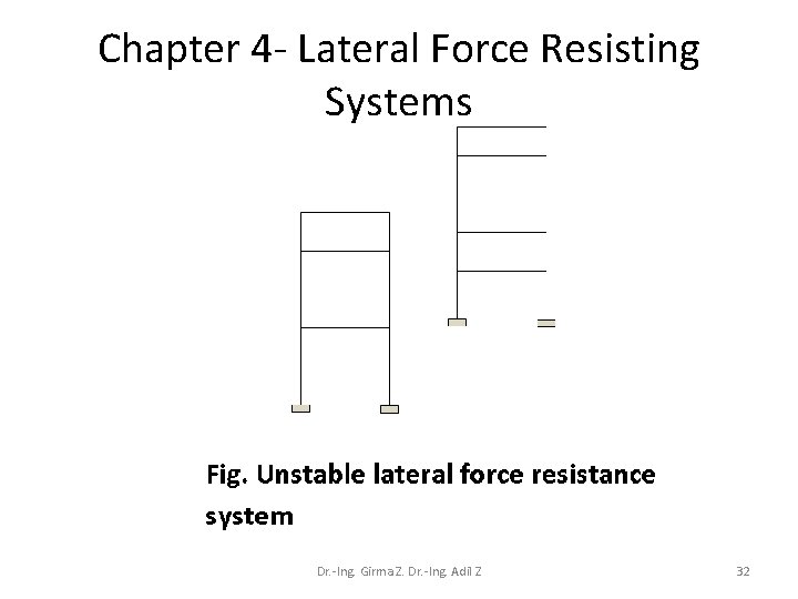 Chapter 4 - Lateral Force Resisting Systems Dr. -Ing. Girma Z. Dr. -Ing. Adil