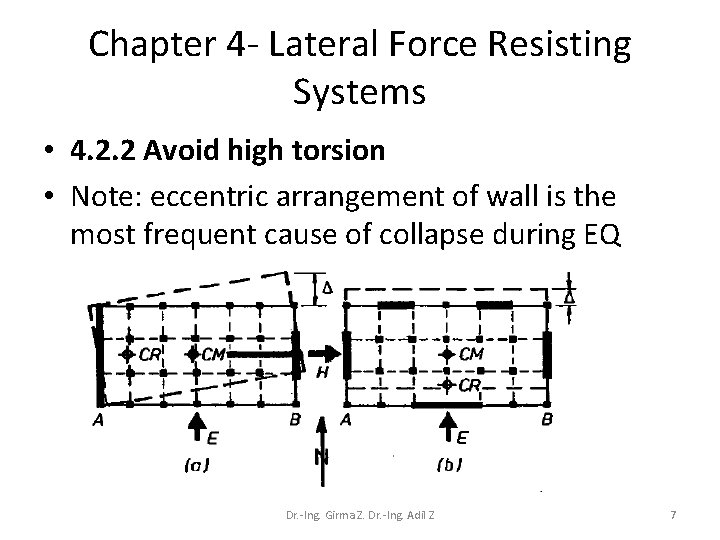 Chapter 4 - Lateral Force Resisting Systems • 4. 2. 2 Avoid high torsion