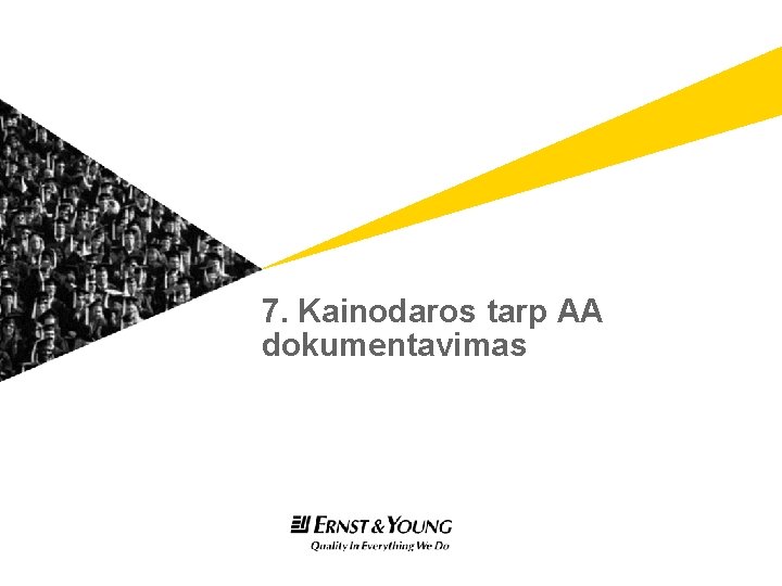 7. Kainodaros tarp AA dokumentavimas 