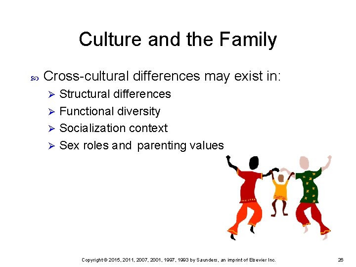 Culture and the Family Cross-cultural differences may exist in: Structural differences Ø Functional diversity