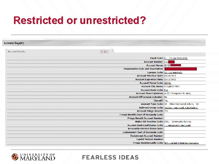 Restricted or unrestricted? 