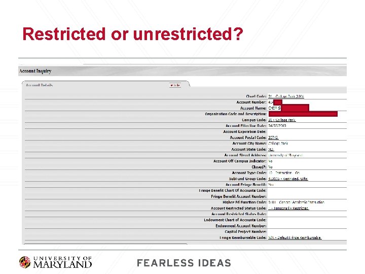 Restricted or unrestricted? 