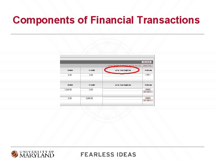 Components of Financial Transactions 