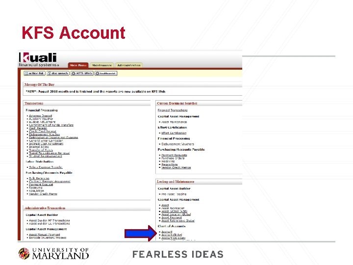 KFS Account 
