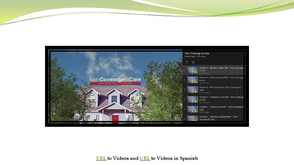 Media URL to Videos and URL to Videos in Spanish 