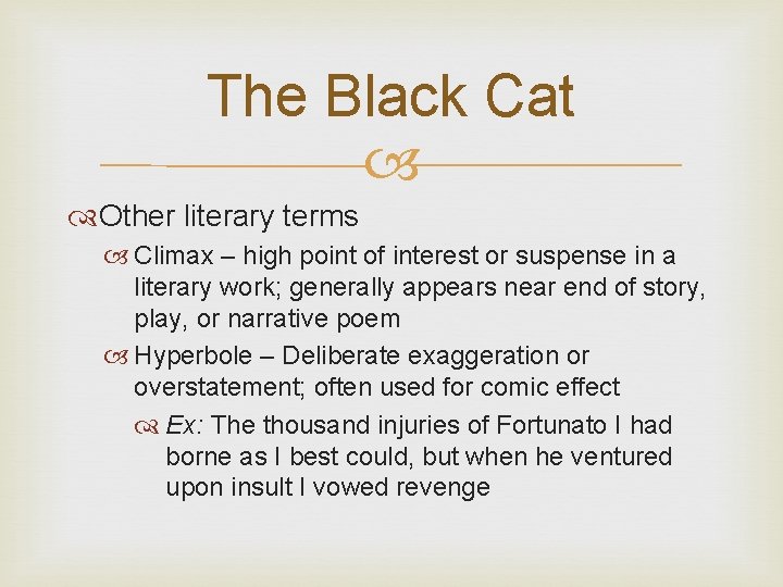 The black cat climax
