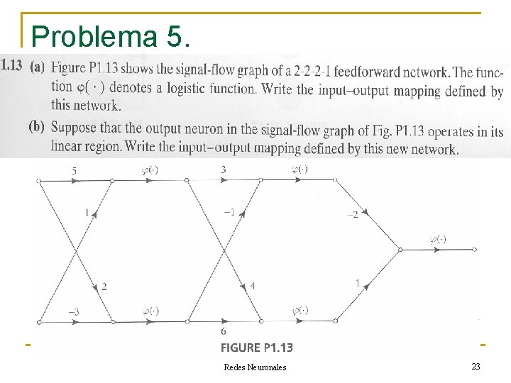 Problema 5. Redes Neuronales 23 