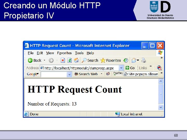 Creando un Módulo HTTP Propietario IV 68 