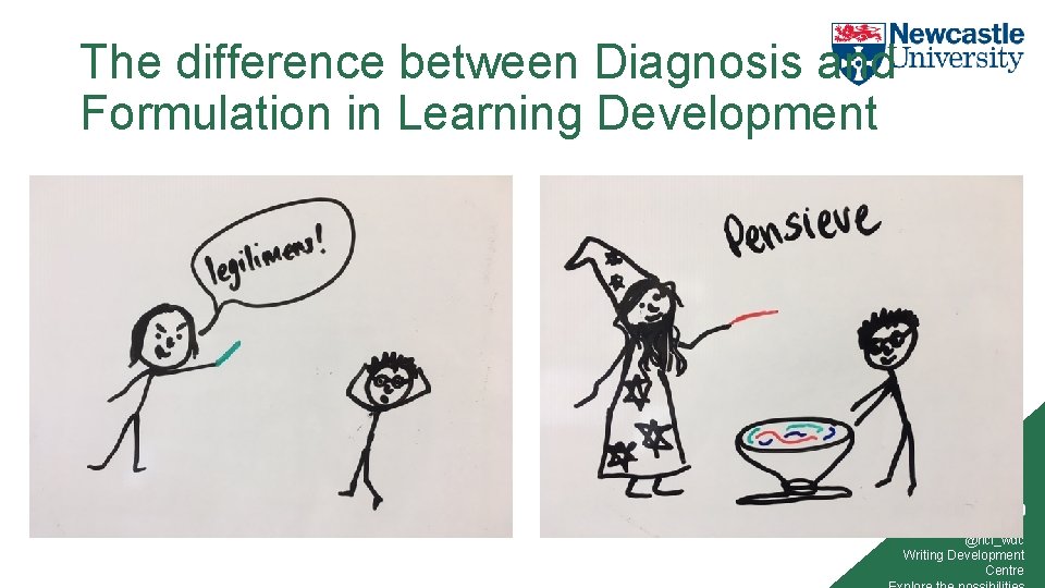 The difference between Diagnosis and Formulation in Learning Development @ncl_wdc Writing Development Centre 