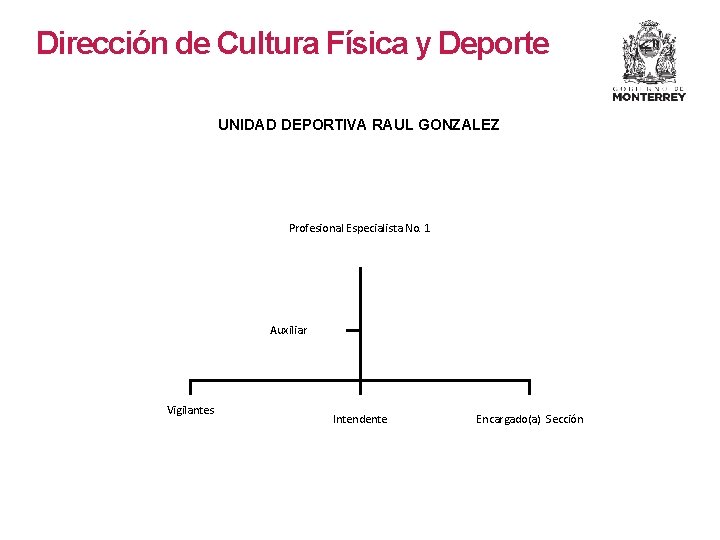 Dirección de Cultura Física y Deporte UNIDAD DEPORTIVA RAUL GONZALEZ Profesional Especialista No. 1 Dirección de Cultura Física y Deporte UNIDAD DEPORTIVA RAUL GONZALEZ Profesional Especialista No. 1