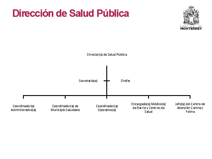 Dirección de Salud Pública Director(a) de Salud Pública Secretaria(o) Coordinador(a) Administrativo(a) Coordinador(a) de Municipio Dirección de Salud Pública Director(a) de Salud Pública Secretaria(o) Coordinador(a) Administrativo(a) Coordinador(a) de Municipio