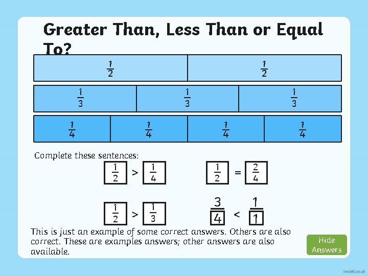 Greater Than, Less Than or Equal To? What fraction of the ½ flag is
