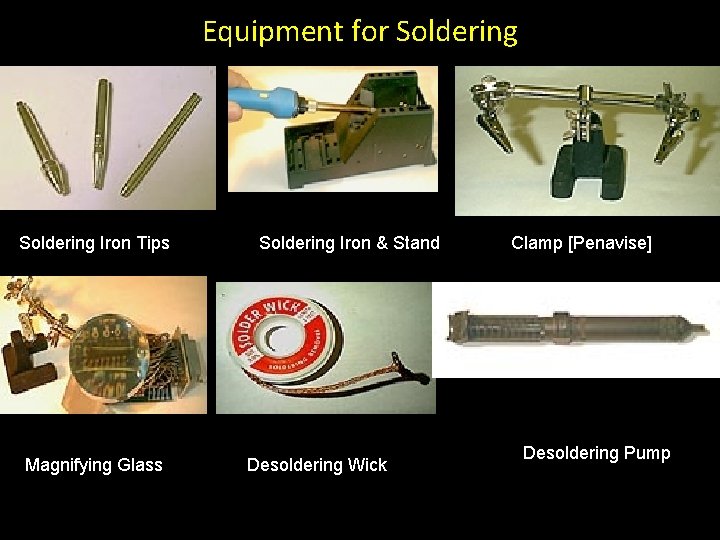 Equipment for Soldering Iron Tips Magnifying Glass Soldering Iron & Stand Desoldering Wick Clamp