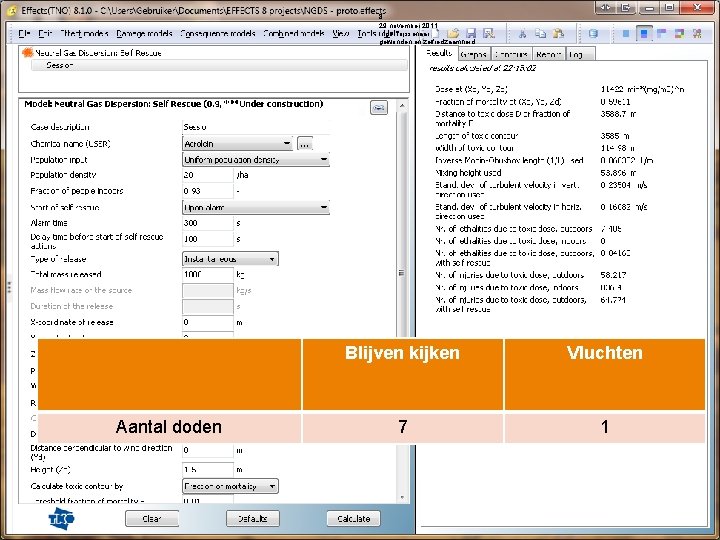 8 29 november 2011 Inge Trijssenaar gewonden en zelfredzaamheid Aantal doden Blijven kijken Vluchten
