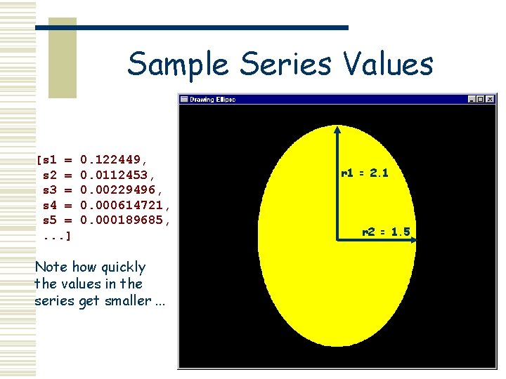 Sample Series Values [s 1 = s 2 = s 3 = s 4