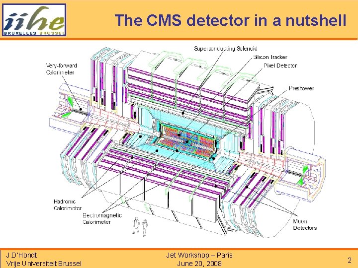 The CMS detector in a nutshell J. D’Hondt Vrije Universiteit Brussel Jet Workshop –