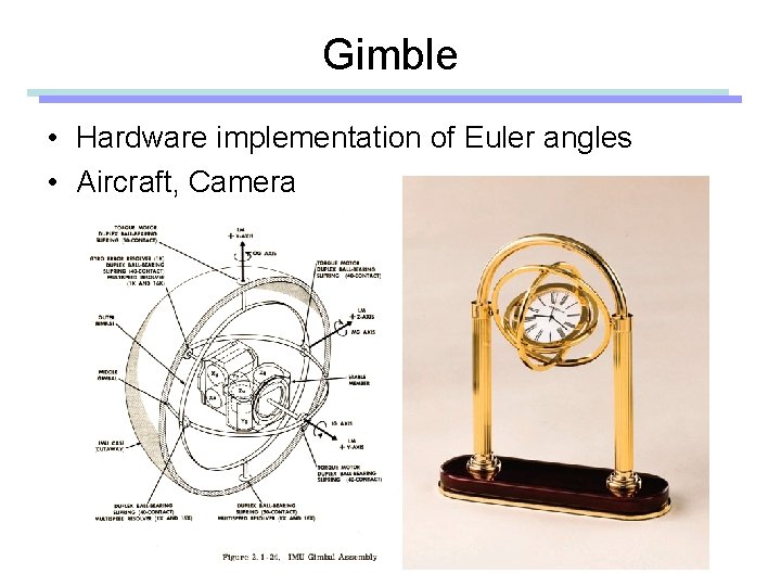 Gimble • Hardware implementation of Euler angles • Aircraft, Camera Gimble • Hardware implementation of Euler angles • Aircraft, Camera