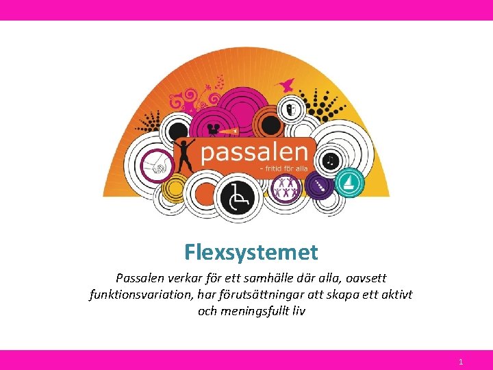 Flexsystemet Passalen verkar för ett samhälle där alla, oavsett funktionsvariation, har förutsättningar att skapa
