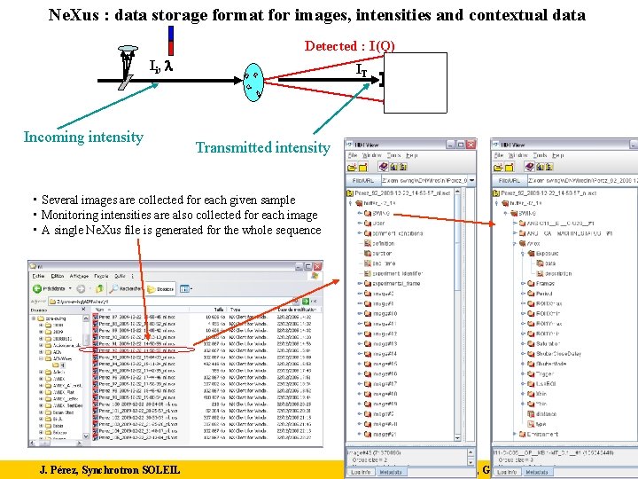 Ne. Xus : data storage format for images, intensities and contextual data Detected :
