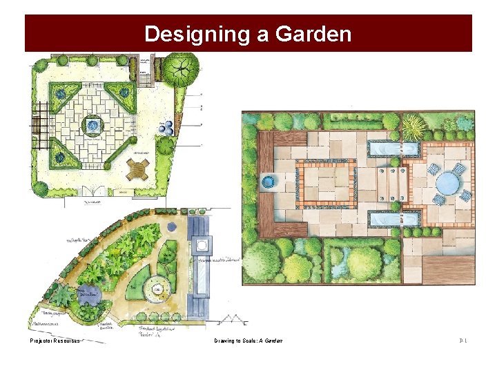 Designing a Garden Projector Resources Drawing to Scale: A Garden P-1 