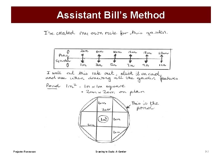 Assistant Bill’s Method Projector Resources Drawing to Scale: A Garden P-5 