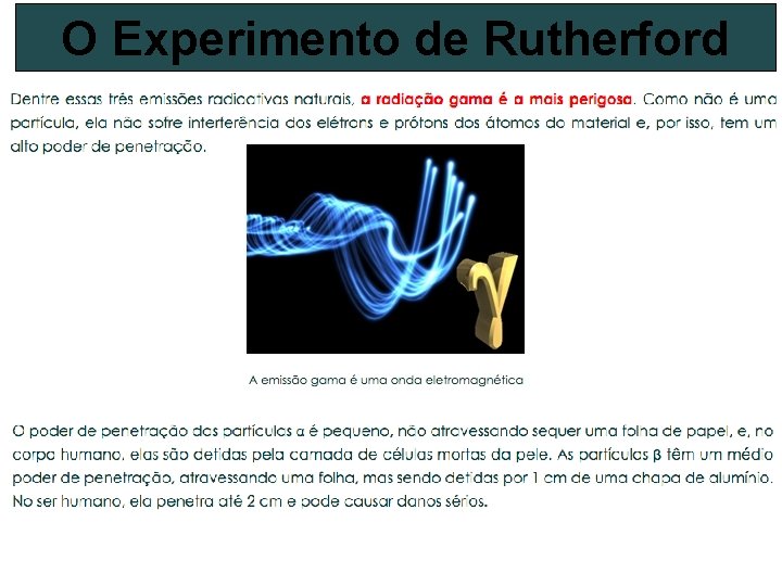 O Experimento de Rutherford 