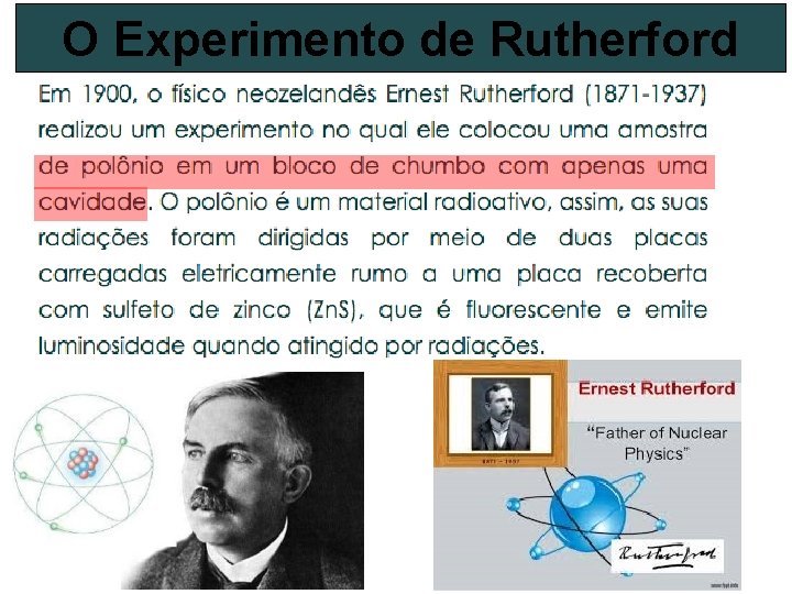 O Experimento de Rutherford 