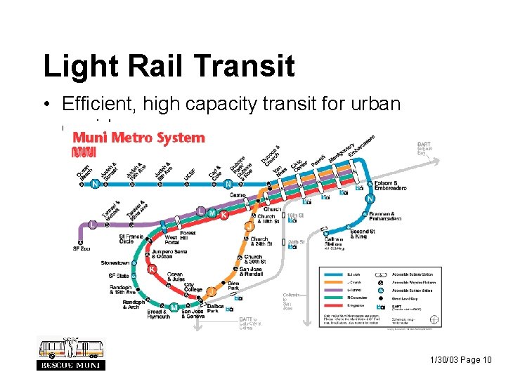 Light Rail Transit • Efficient, high capacity transit for urban corridors 1/30/03 Page 10