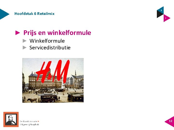 Hoofdstuk 6 Retailmix ► Prijs en winkelformule ► Winkelformule ► Servicedistributie 12 