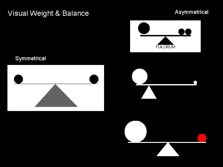 Visual Weight & Balance Symmetrical Asymmetrical Visual Weight & Balance Symmetrical Asymmetrical