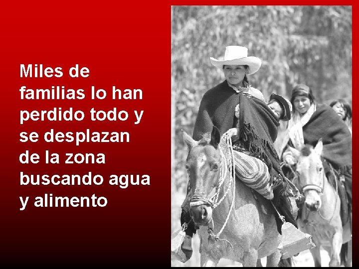 Miles de familias lo han perdido todo y se desplazan de la zona buscando