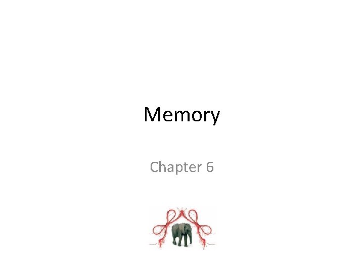Memory Chapter 6 