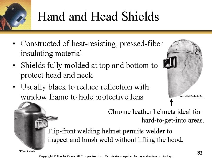 Hand Head Shields • Constructed of heat-resisting, pressed-fiber insulating material • Shields fully molded