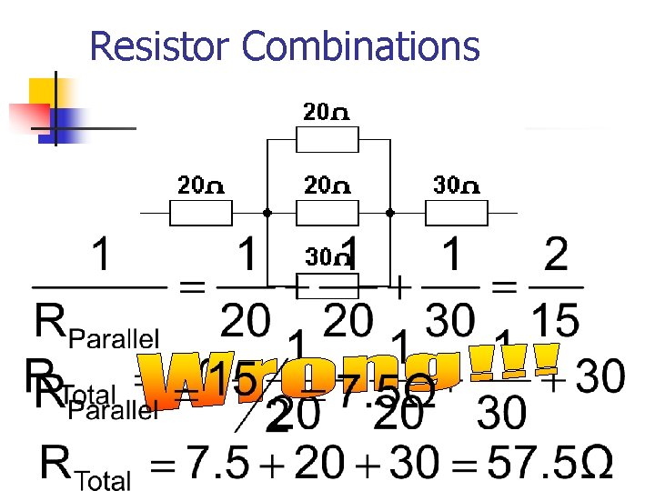 Resistor Combinations 