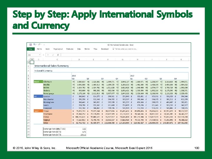 Step by Step: Apply International Symbols and Currency © 2016, John Wiley & Sons,