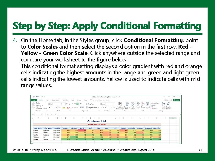 Step by Step: Apply Conditional Formatting 4. On the Home tab, in the Styles