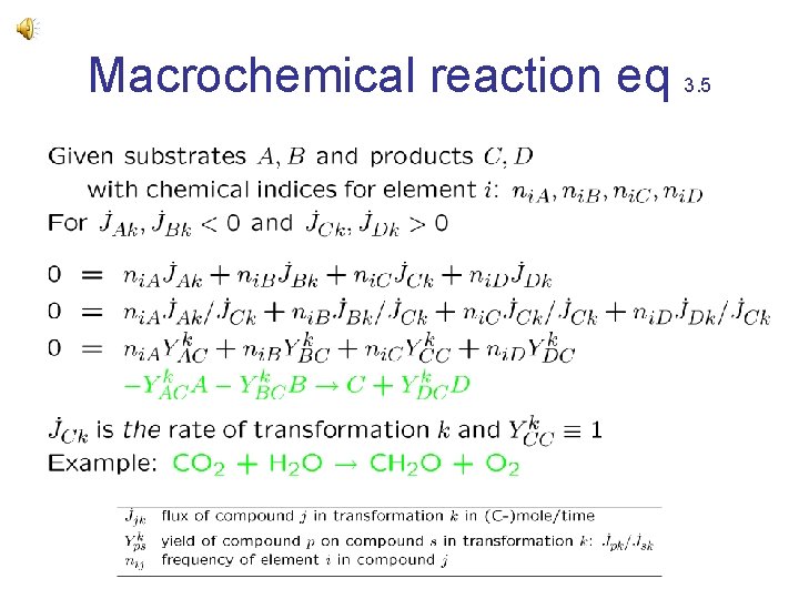 Macrochemical reaction eq 3. 5 Macrochemical reaction eq 3. 5