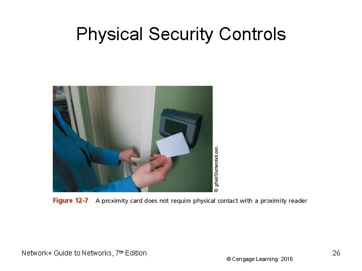 Physical Security Controls Network+ Guide to Networks, 7 th Edition © Cengage Learning 2016