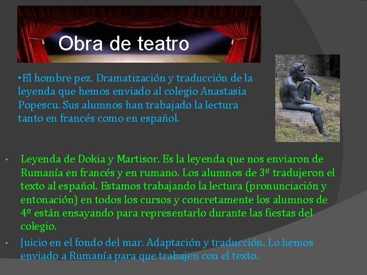 Obra de teatro • El hombre pez. Dramatización y traducción de la leyenda que