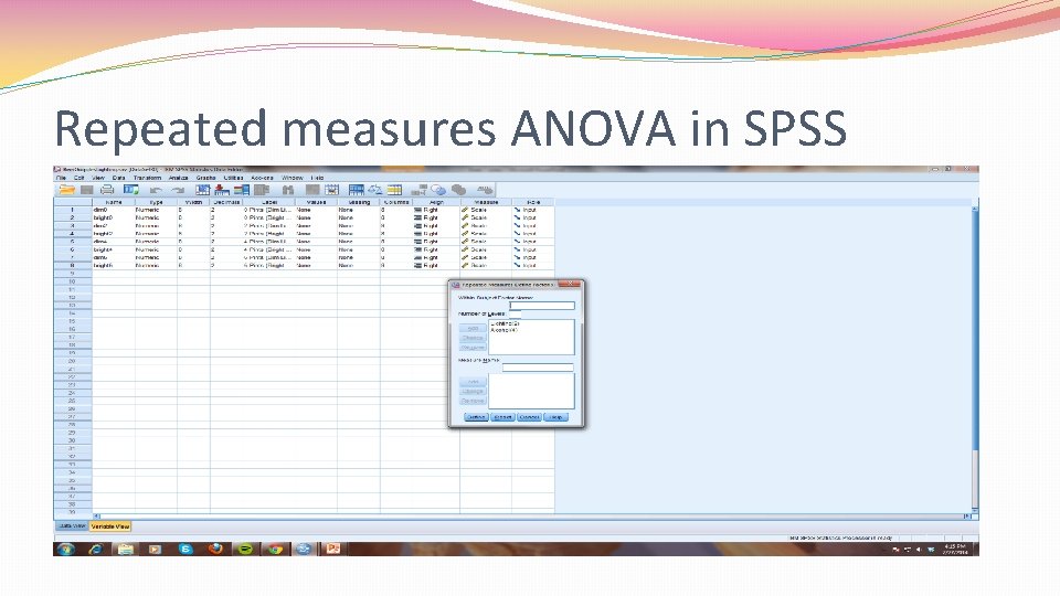 Repeated measures ANOVA in SPSS 