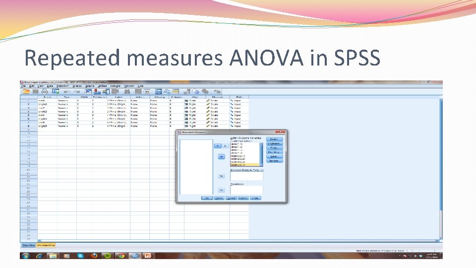 Repeated measures ANOVA in SPSS 
