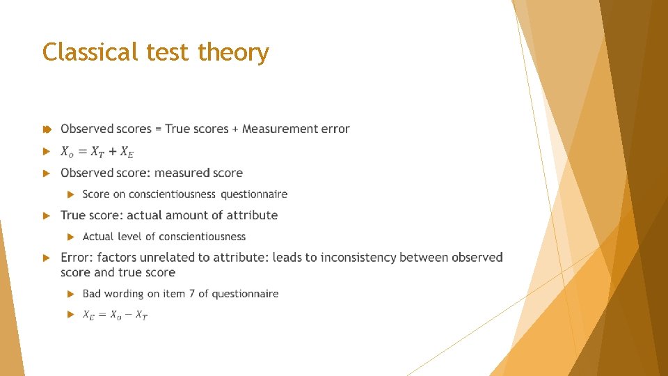 Classical test theory 