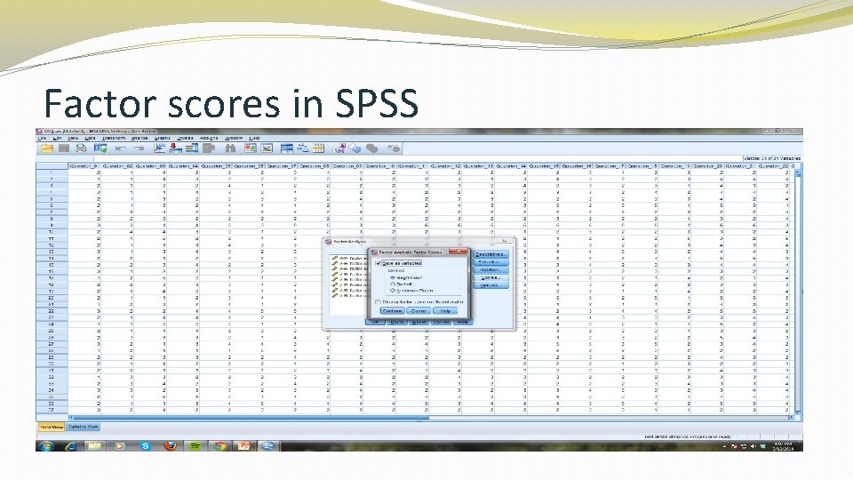 Factor scores in SPSS 