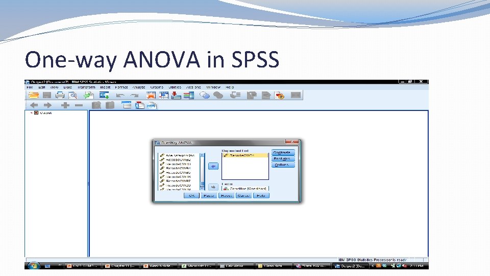 One-way ANOVA in SPSS 