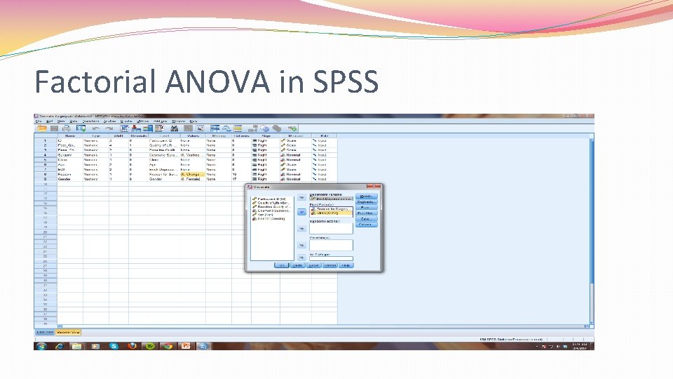 Factorial ANOVA in SPSS 